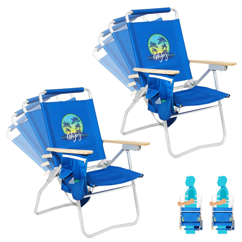 Load image into Gallery viewer, WEJOY Premium High Back Beach Chair Aluminum Camping Chair