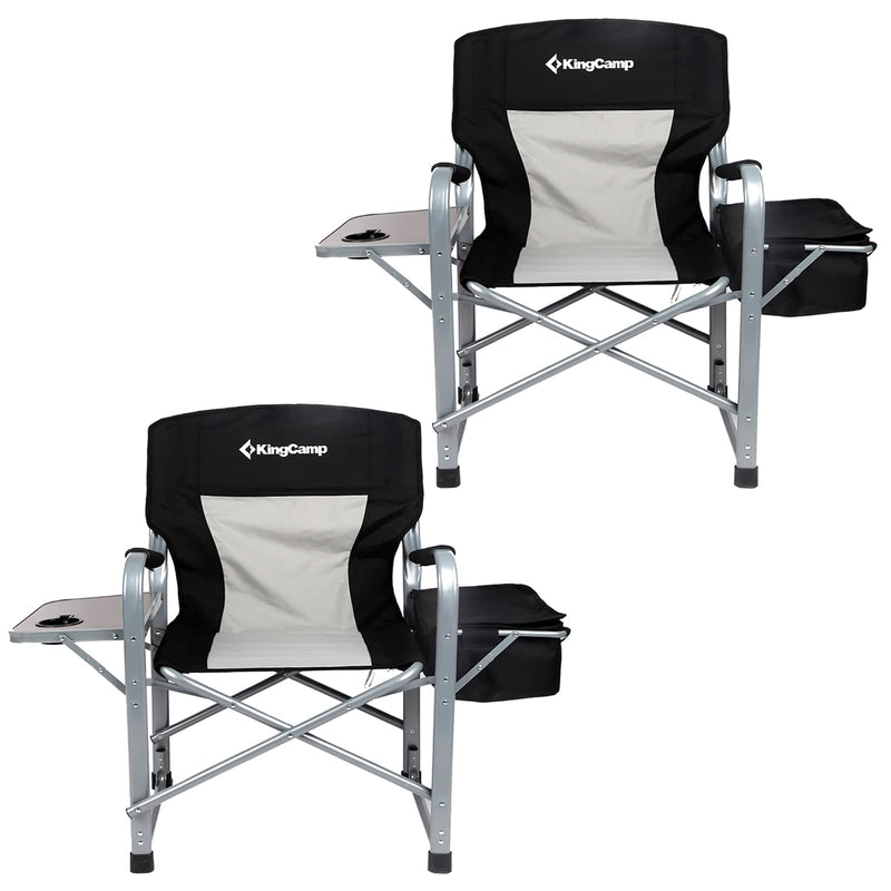 Load image into Gallery viewer, KingCamp Camping Directors Chair with Cooler Bag and Side Table