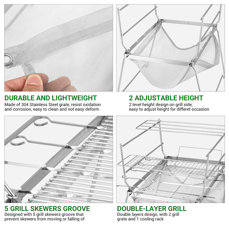 Load image into Gallery viewer, YETO FIRESKILL Campfire Grill BBQ Picks set