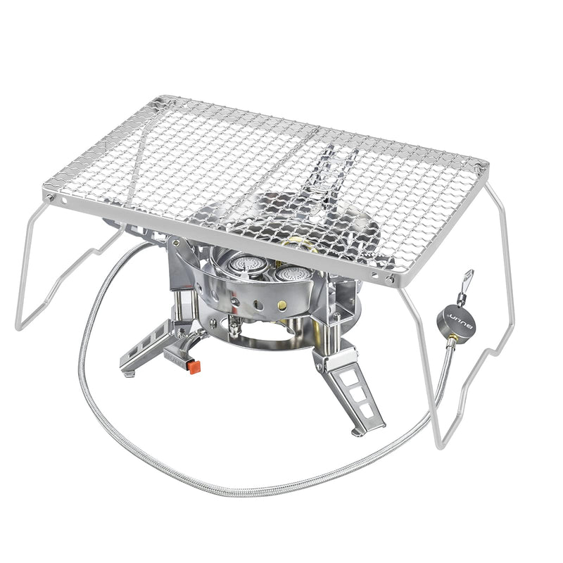 Load image into Gallery viewer, YETO POR-TABLE Campfire Grill Folding Stainless Steel Small Grilled Mesh Table