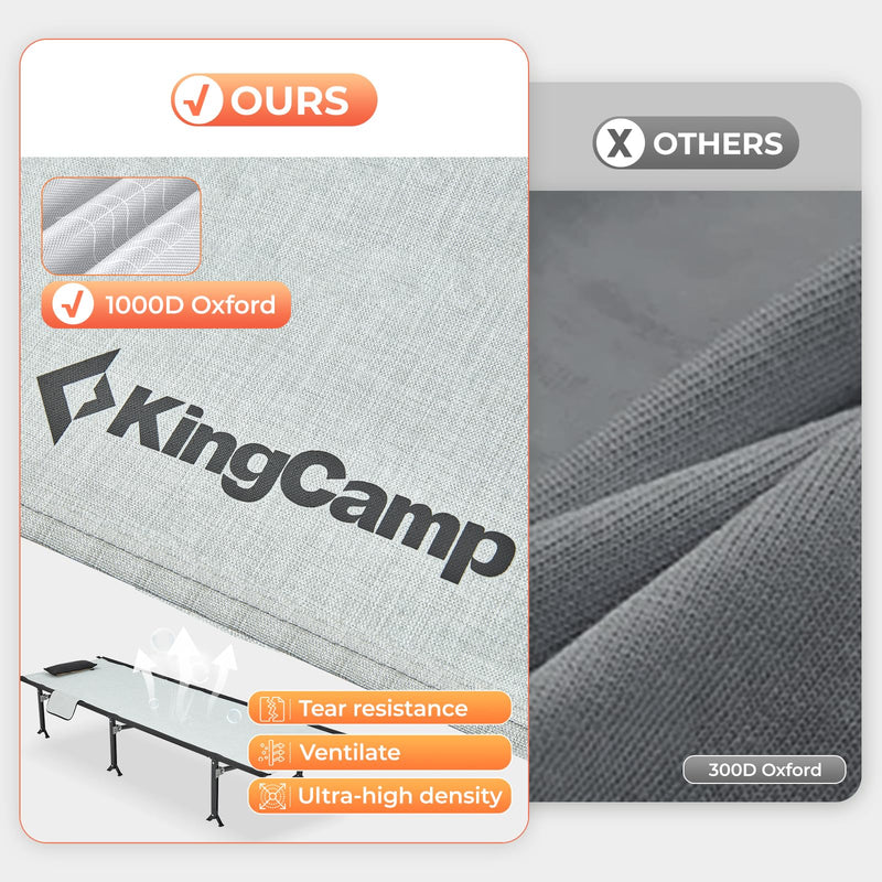 Load image into Gallery viewer, KingCamp DELUXE 80" Extra Long Portable Folding Cot