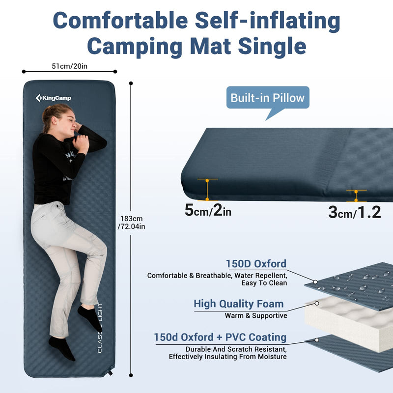 Load image into Gallery viewer, KingCamp Classic Light Sing Self-inflating Sleeping Mat
