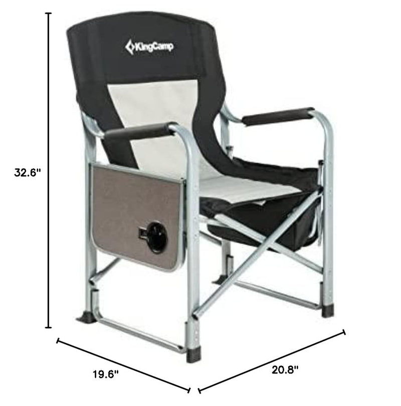 Load image into Gallery viewer, KingCamp Camping Directors Chair with Cooler Bag and Side Table