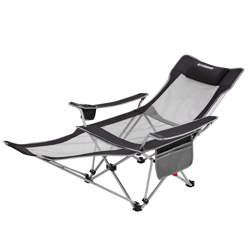 Load image into Gallery viewer, FUNDANGO Folding Chair Lounge Chair with Foot Rest
