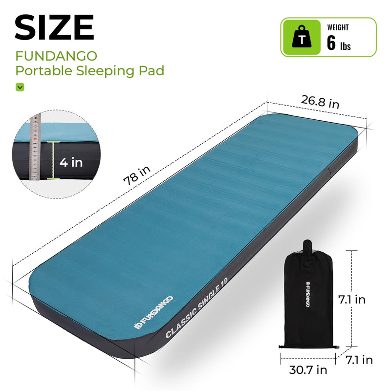 Load image into Gallery viewer, FUNDANGO Self Inflating Sleeping Pad Memory Foam Camping Mattress