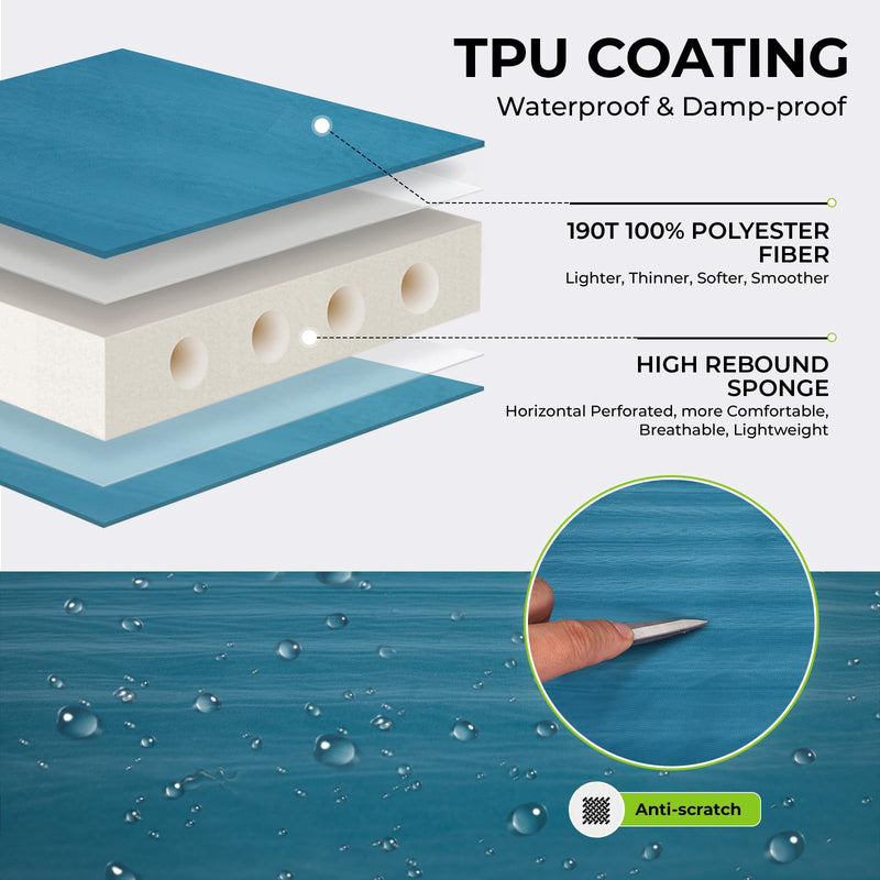 Load image into Gallery viewer, FUNDANGO Self Inflating Sleeping Pad Memory Foam Camping Mattress