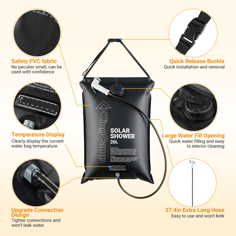 Load image into Gallery viewer, KingCamp Solar Shower Adjustable Shower