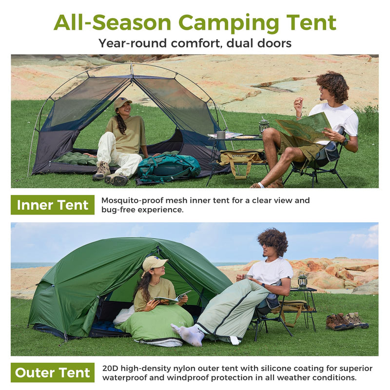 Load image into Gallery viewer, ATEPA Ultralight Backpacking Bundle – 1-Person Tent & Camp Chair