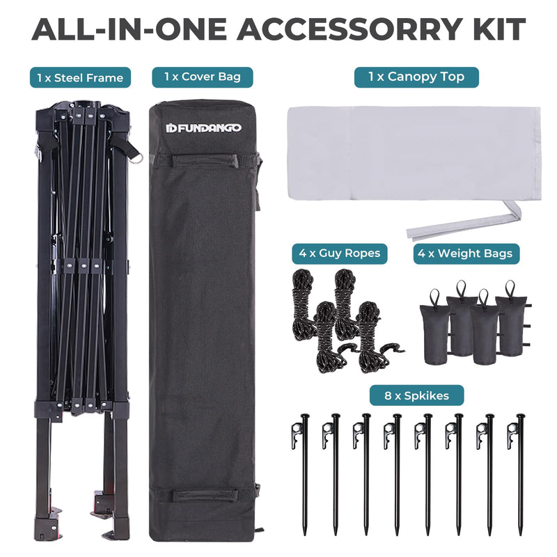 Load image into Gallery viewer, FUNDANGO Ultimate Outdoor Combo: 10x10ft Heavy-Duty Canopy Tent + 2 Rocking Camp Chairs