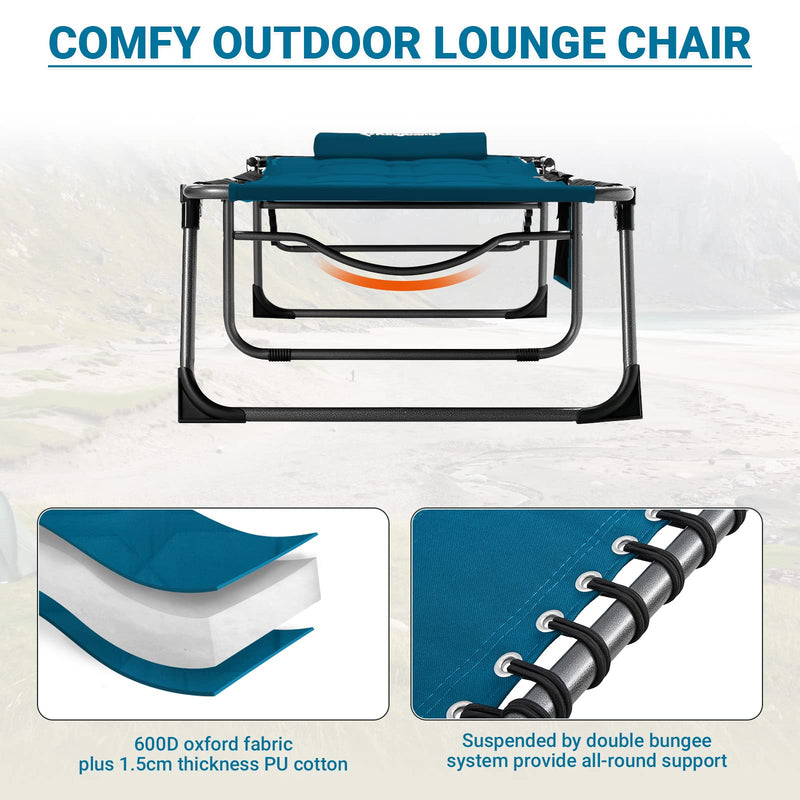 Load image into Gallery viewer, KingCamp Oversized Lounge Chair with Adjustable 5-Position