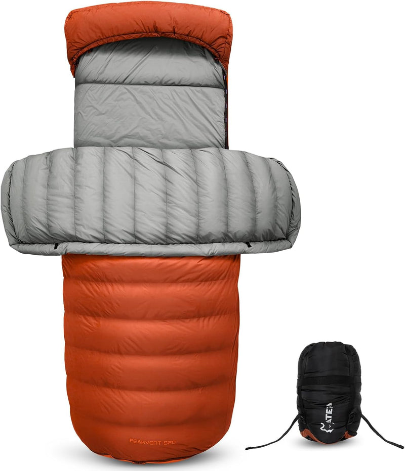 Load image into Gallery viewer, ATEPA 3-in-1 Backpacking Sleeping Bag Down Sleeping Bag 42.8°F to 6.8°F