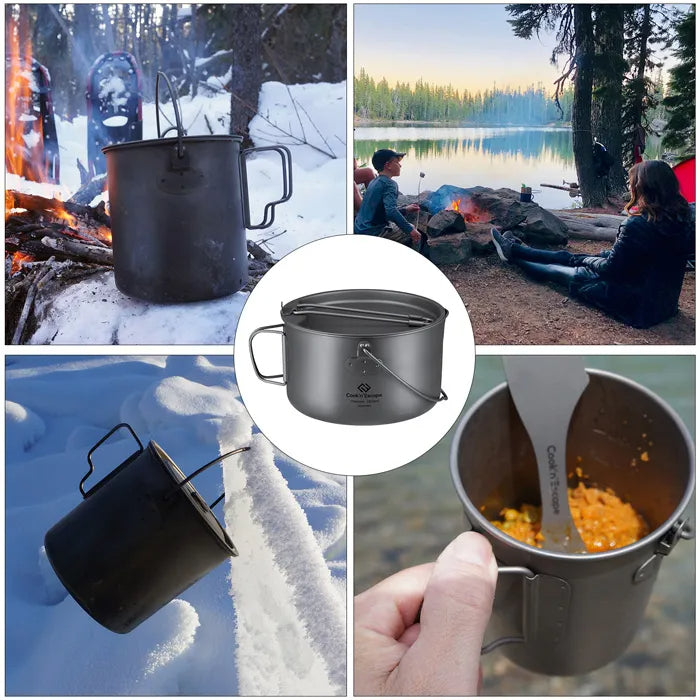 Load image into Gallery viewer, Cook'n'Escape Mountain Top Pot Titanium Pot