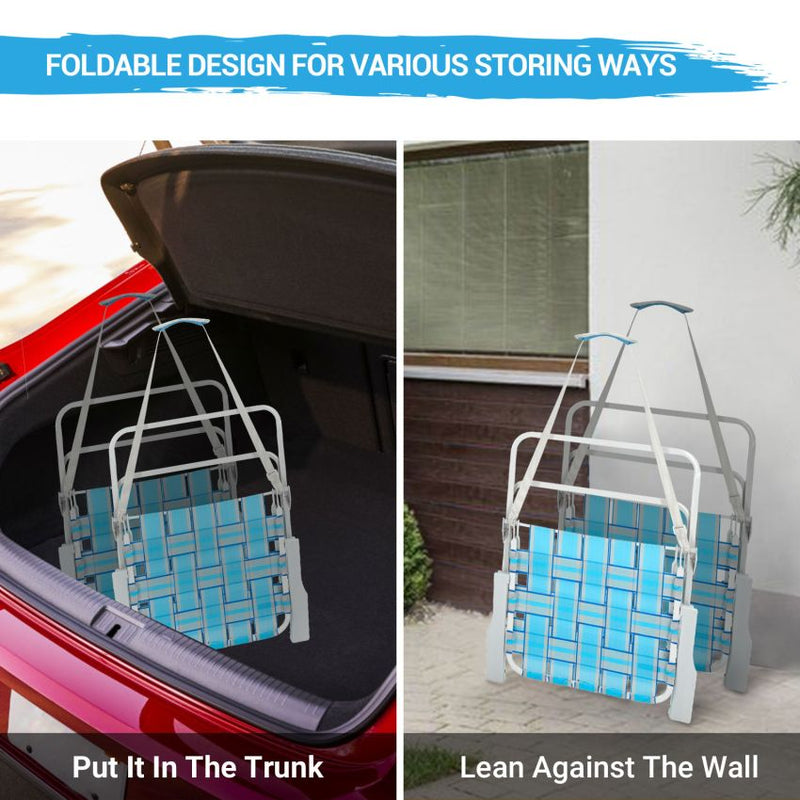 Cargue la imagen en el visor de la galería, WEJOY Lightweight Lawn Chair with Hard Armrest Waterproof