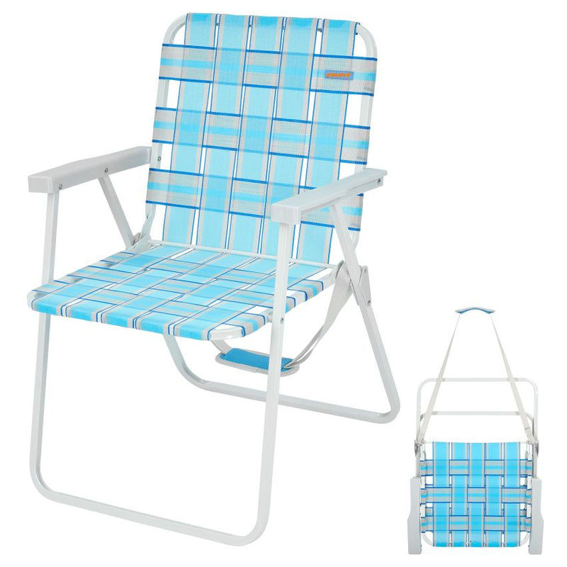 Cargue la imagen en el visor de la galería, WEJOY Lightweight Lawn Chair with Hard Armrest Waterproof