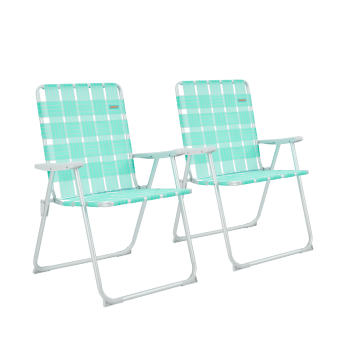 Cargue la imagen en el visor de la galería, WEJOY South Molle Plus Beach Chair green 2 PACK