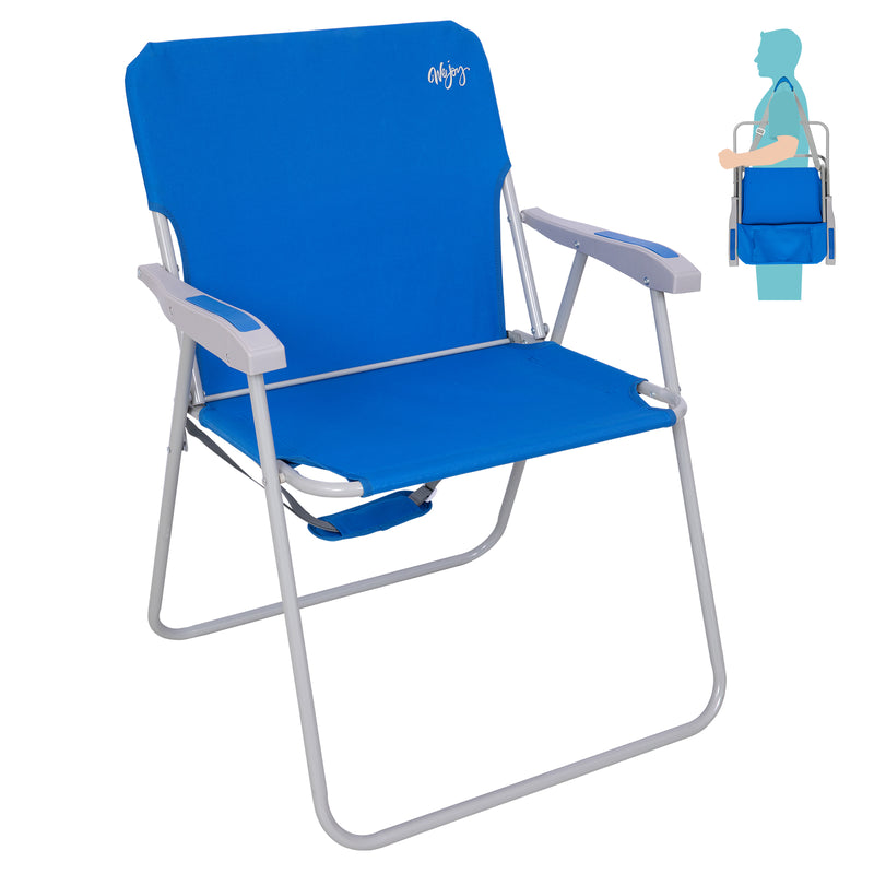Load image into Gallery viewer, WEJOY AQUAL B10 XL Oversized Folding Beach Chair | High-Back Camping Chair with Hard Armrests