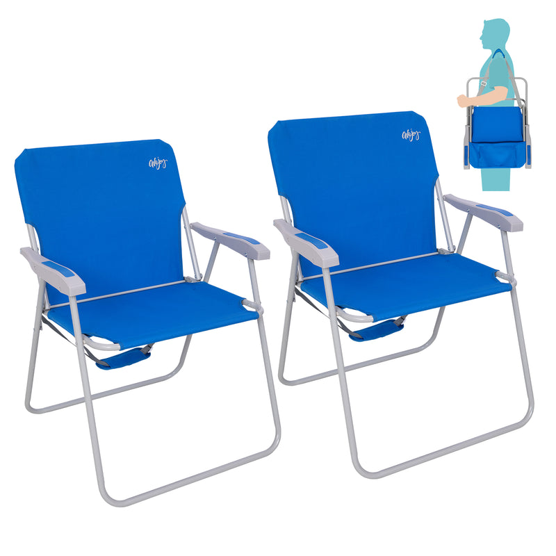 Load image into Gallery viewer, WEJOY AQUAL B10 XL Oversized Folding Beach Chair | High-Back Camping Chair with Hard Armrests