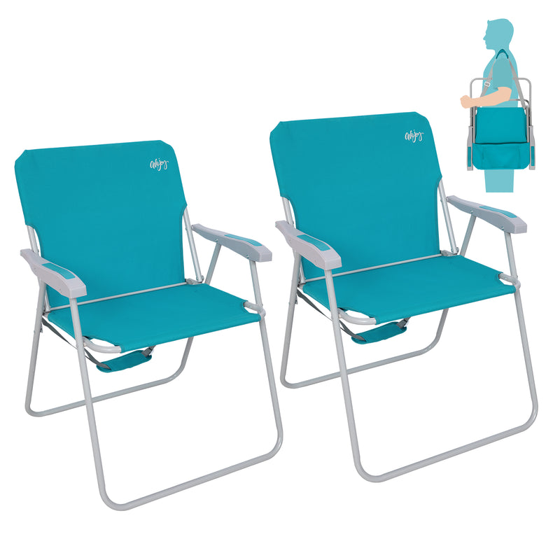 Load image into Gallery viewer, WEJOY AQUAL B10 XL Oversized Folding Beach Chair | High-Back Camping Chair with Hard Armrests