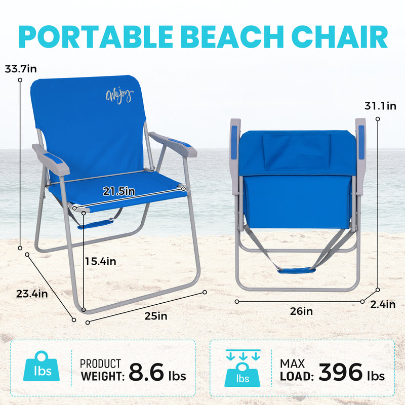 Load image into Gallery viewer, WEJOY AQUAL B10 XL Oversized Folding Beach Chair Portable Beach Chairs