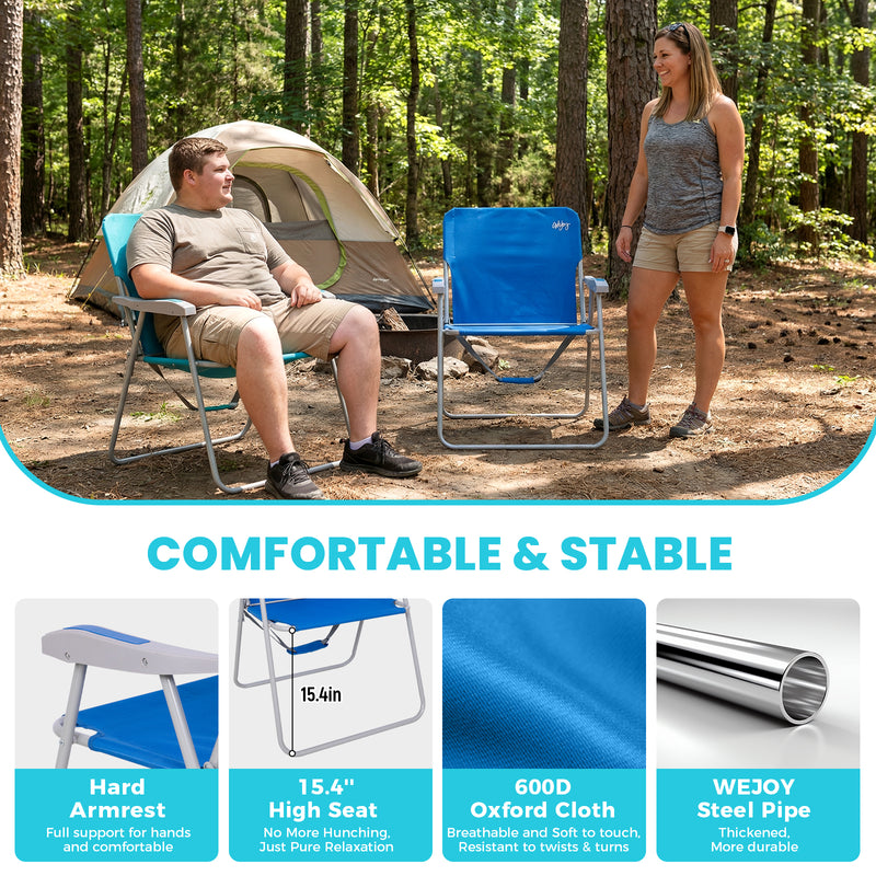 Load image into Gallery viewer, WEJOY AQUAL B10 XL Oversized Folding Beach Chair | High-Back Camping Chair with Hard Armrests