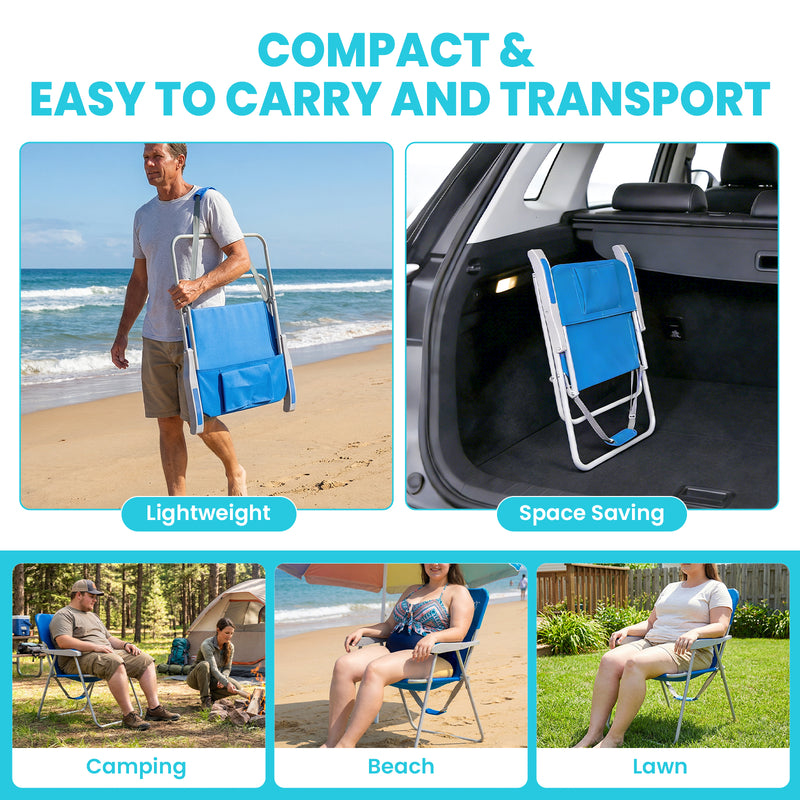 Load image into Gallery viewer, WEJOY AQUAL B10 XL Oversized Folding Beach Chair Compact and Easy to Carry and Transport
