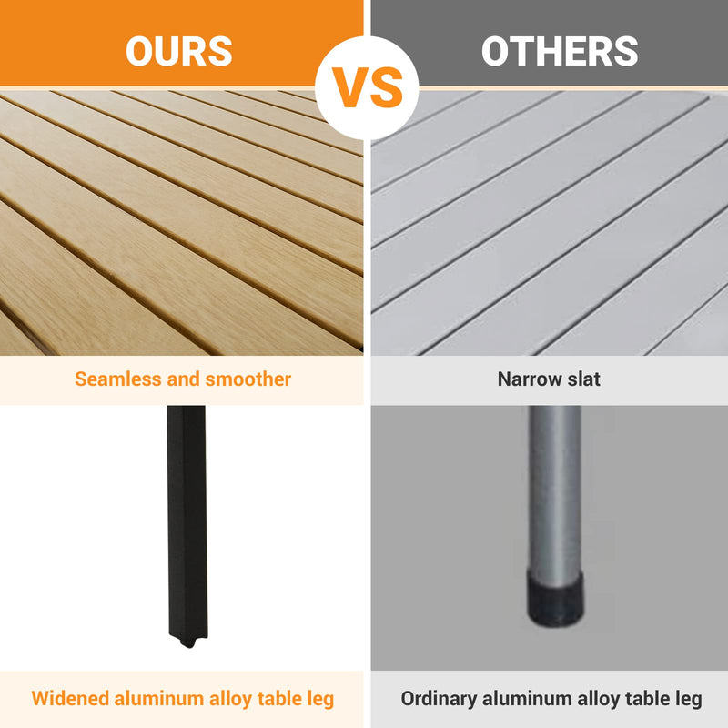 Cargue la imagen en el visor de la galería, Mesa plegable para acampar enrollable de aluminio KingCamp