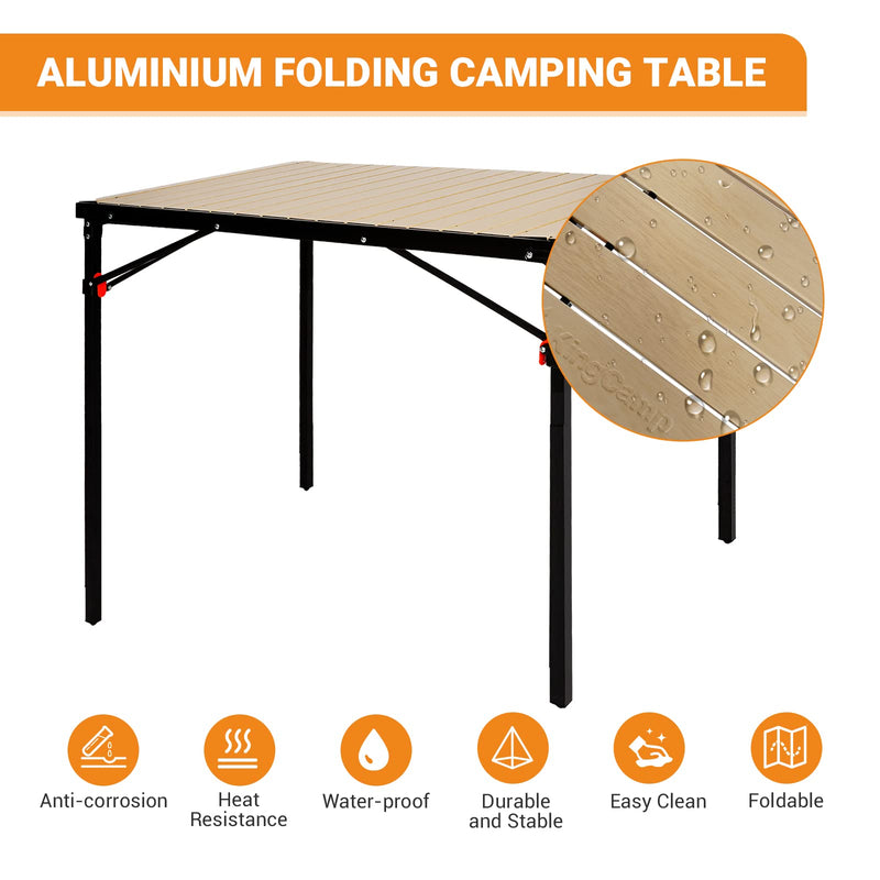 Cargue la imagen en el visor de la galería, Mesa plegable para acampar enrollable de aluminio KingCamp