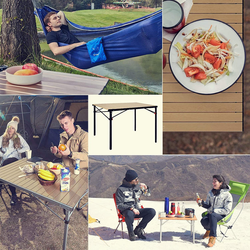 Cargue la imagen en el visor de la galería, Mesa plegable para acampar enrollable de aluminio KingCamp