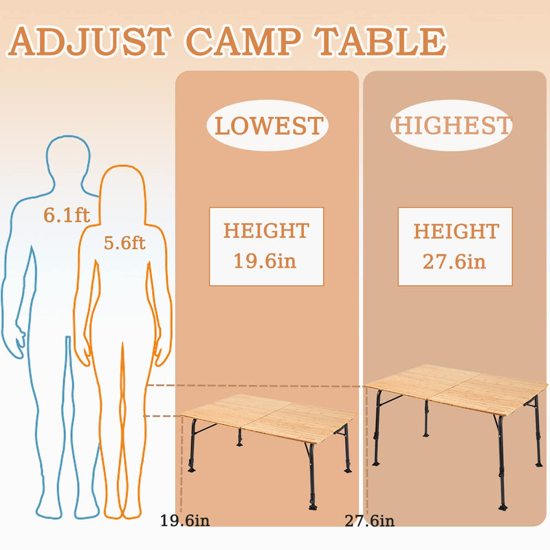 Load image into Gallery viewer, KingCamp BAMBOO 12080 Bamboo Table