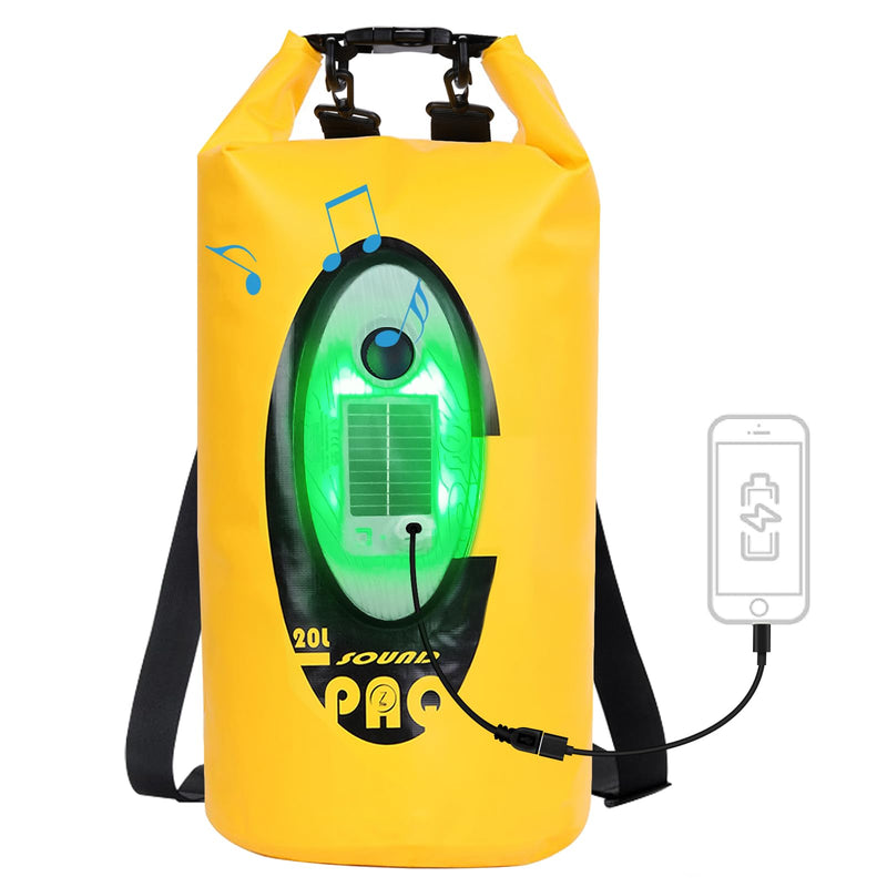 Load image into Gallery viewer, KinWild Dry Bag Waterproof with Solar Bluetooth Speaker & Light