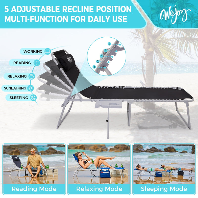 Load image into Gallery viewer, WEJOY Classic Lounge Chair Plus Beach Chair