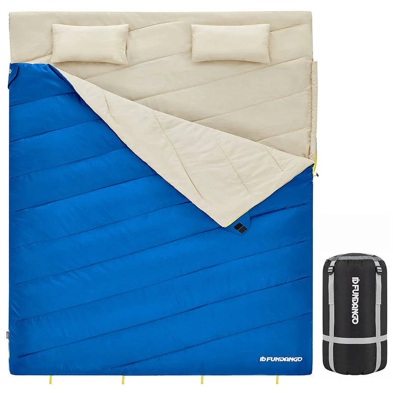 Load image into Gallery viewer, FUNDANGO COMFORT 200D Double Sleeping Bag with Hood