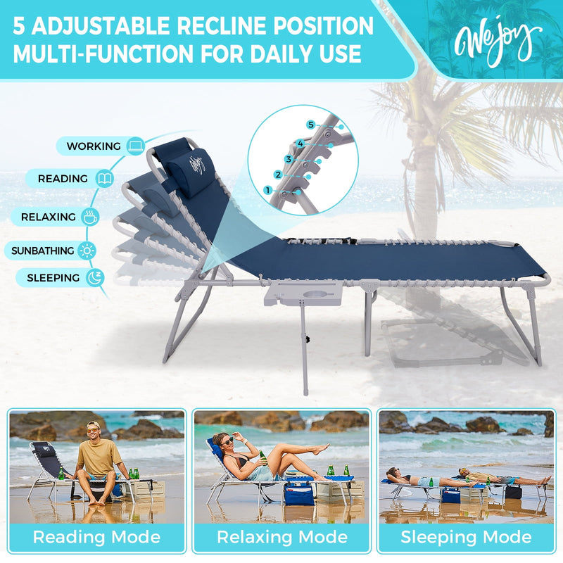 Load image into Gallery viewer, WEJOY Classic Lounge Chair Plus Beach Chair
