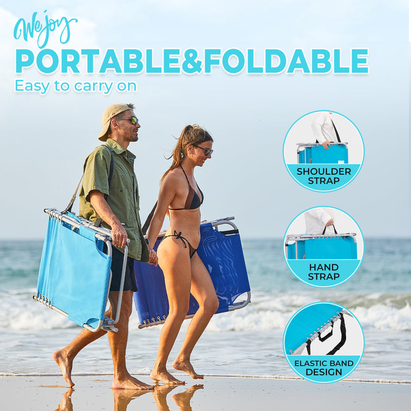 Load image into Gallery viewer, WEJOY Cool Lounge Chair Plus Folding Chaise Lounge Chair with Adjustable Back