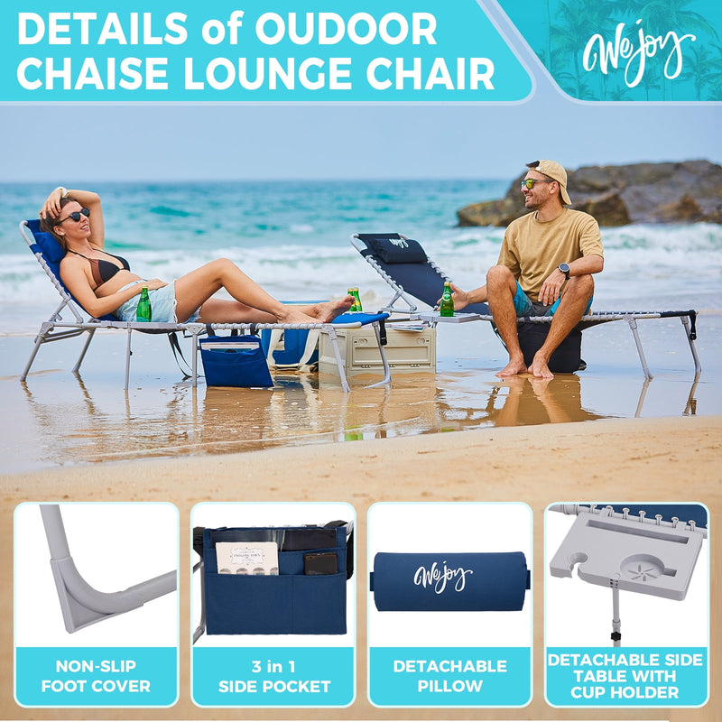 Load image into Gallery viewer, WEJOY Classic Lounge Chair Plus Beach Chair
