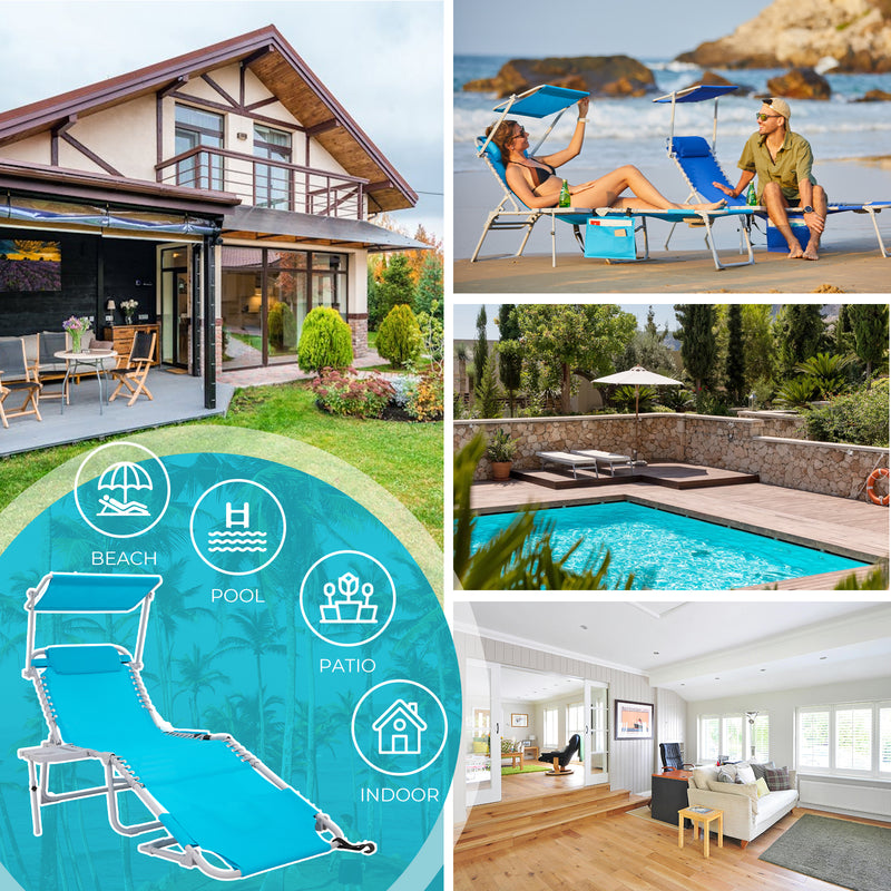 Load image into Gallery viewer, WEJOY Cool Lounge Chair Plus Folding Chaise Lounge Chair with Adjustable Back