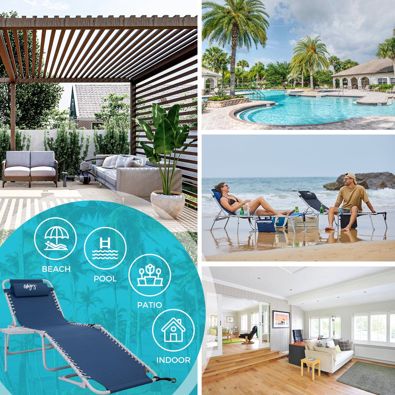 Load image into Gallery viewer, WEJOY Classic Lounge Chair Plus Beach Chair