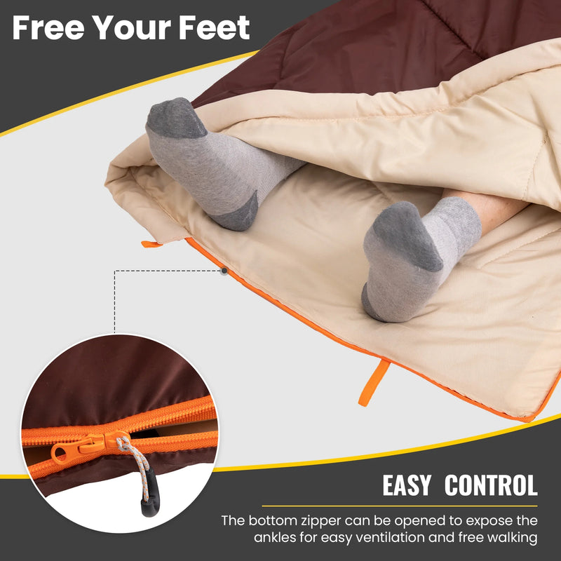 Load image into Gallery viewer, FUNDANGO WARM 200 Sleeping Bag-Envelope With Hood