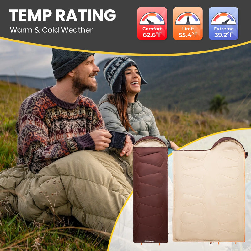 Load image into Gallery viewer, FUNDANGO WARM 200 Sleeping Bag-Envelope With Hood