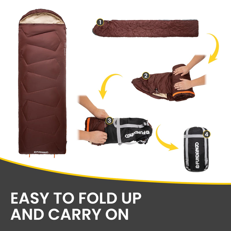 Load image into Gallery viewer, FUNDANGO WARM 200 Sleeping Bag-Envelope With Hood