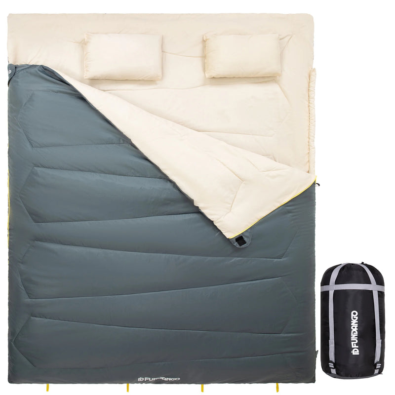 Load image into Gallery viewer, FUNDANGO COMFORT 200D Double Sleeping Bag with Hood