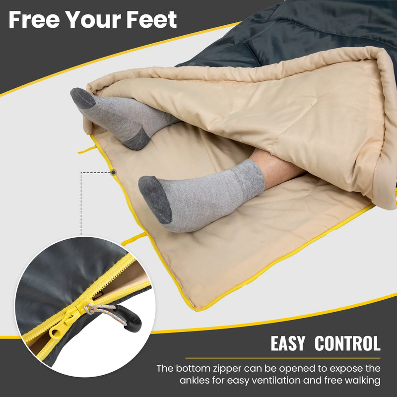 Load image into Gallery viewer, FUNDANGO WARM 200 Sleeping Bag-Envelope With Hood