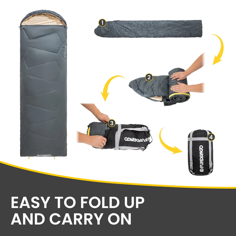 Load image into Gallery viewer, FUNDANGO WARM 200 Sleeping Bag-Envelope With Hood