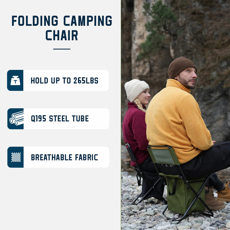 Load image into Gallery viewer, FUNDANGO 2 Pack Portable Foldable Camping Chair with Cooler Bag