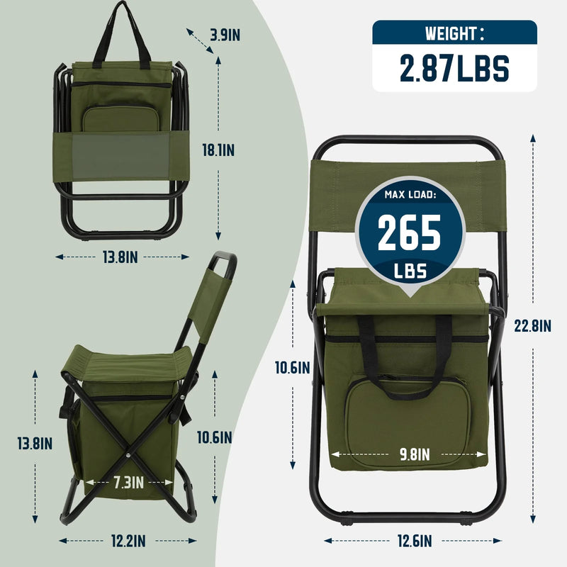 Load image into Gallery viewer, FUNDANGO 2 Pack Portable Foldable Camping Chair with Cooler Bag