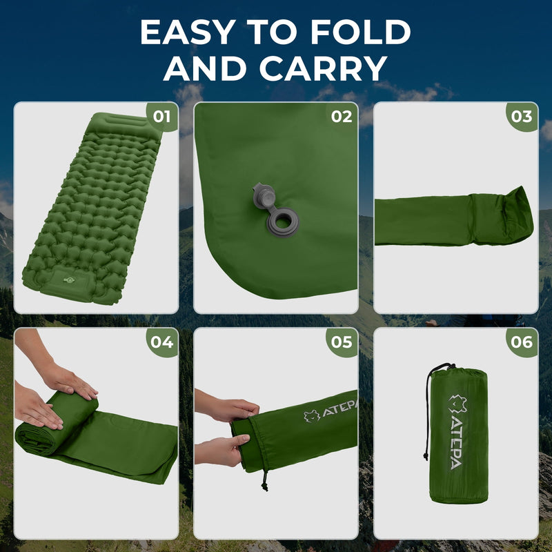 Load image into Gallery viewer, ATEPA DELUXE 7 Single Air Pad Camping Mattress