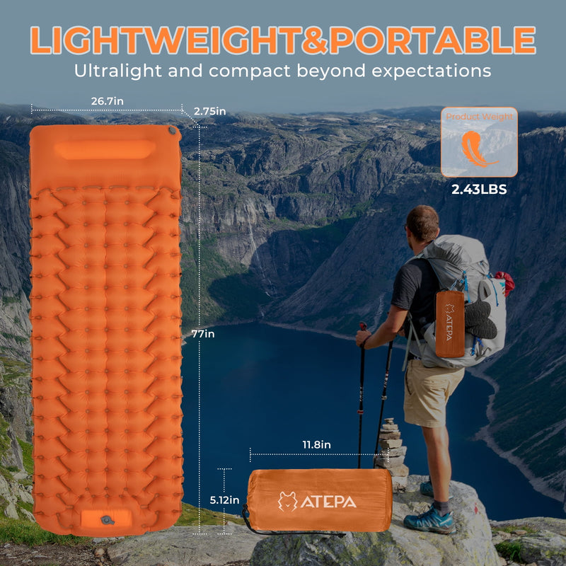 Load image into Gallery viewer, ATEPA DELUXE 7 Single Air Pad Camping Mattress
