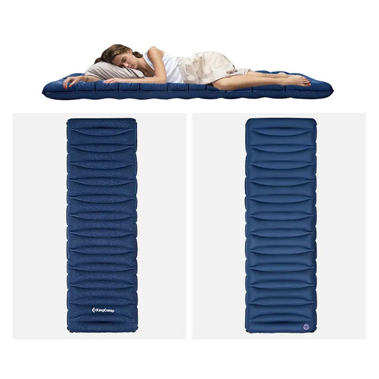KingCamp Single/ Double Air Mattress for Camping, Lightweight Camping Sleeping Pad