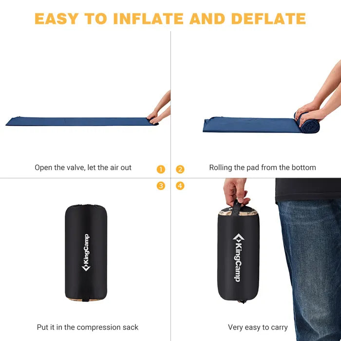 Load image into Gallery viewer, KingCamp Single/ Double Air Mattress for Camping, Lightweight Camping Sleeping Pad
