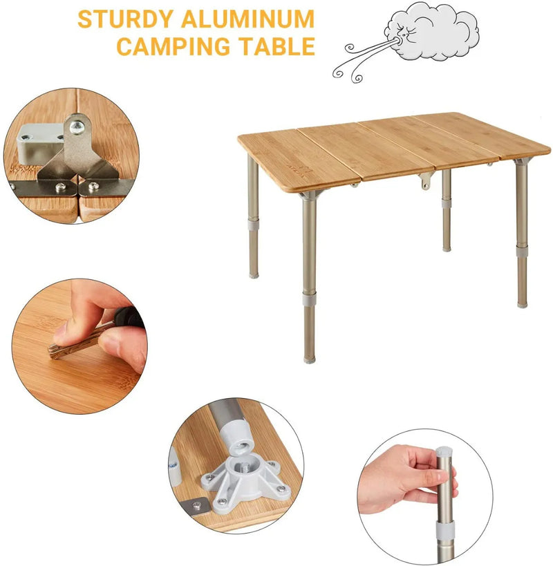 Load image into Gallery viewer, ATEPA BAMBOO 4-Folded Bamboo Table